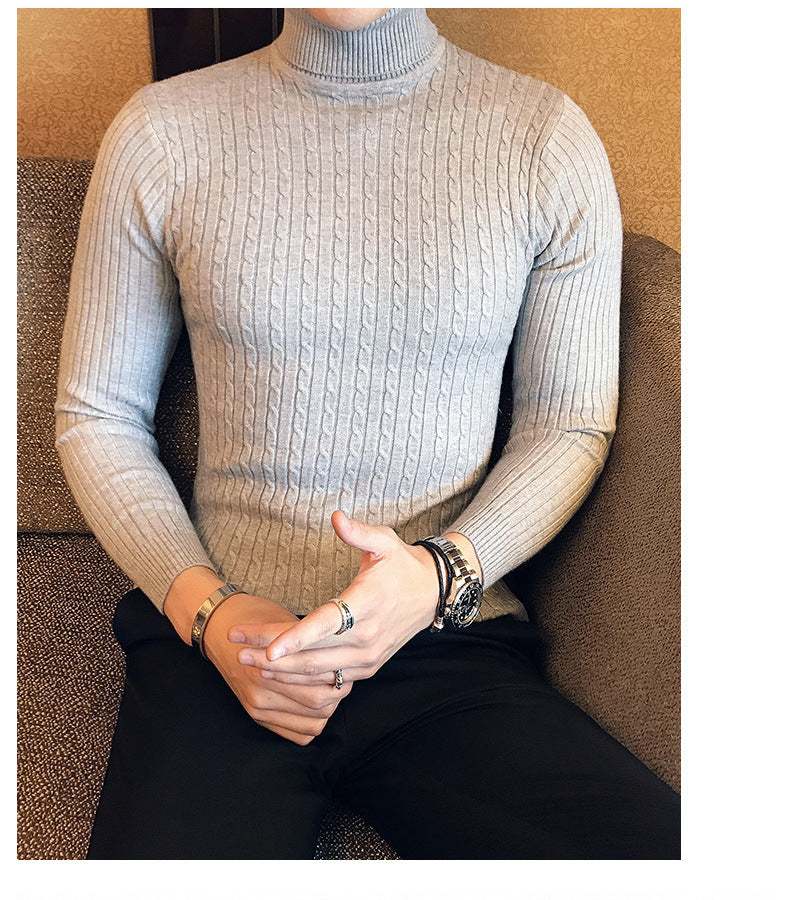 Ribbed Slim Fit Turtleneck Jumper