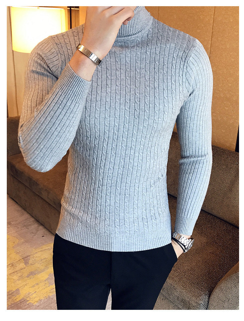 Ribbed Slim Fit Turtleneck Jumper